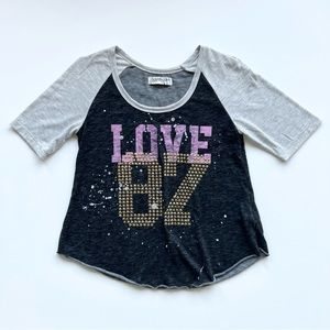 Hollywood Trash Grey Heathered Graphic T-Shirt, Medium